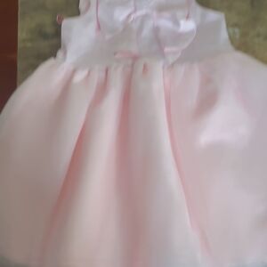 Pink Sleeveless Dress with Bow
